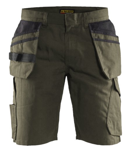 Blåkläder Service short met spijkerzakken 14941330 Groen/Zwart