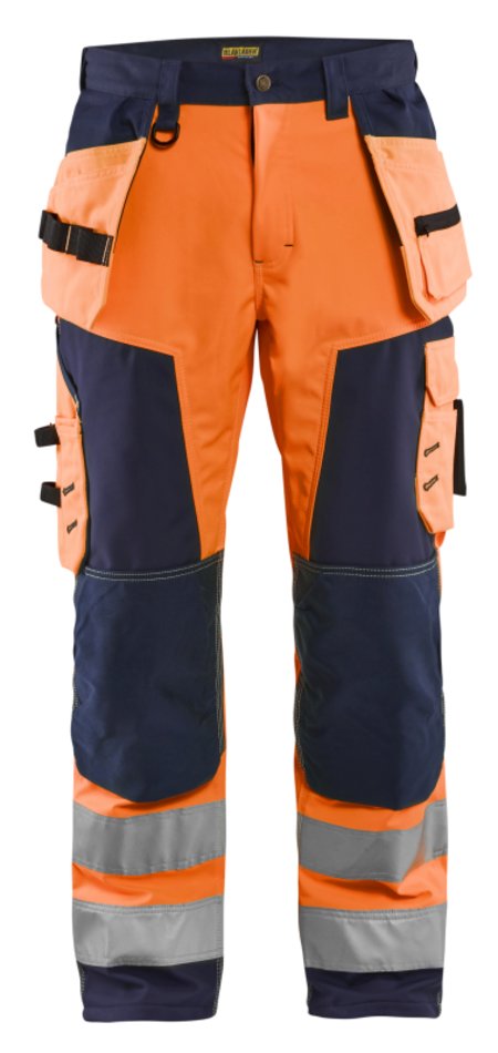 Blåkläder Werkbroek softshell High-Vis 15672517 High-Vis Oranje/Marineblauw