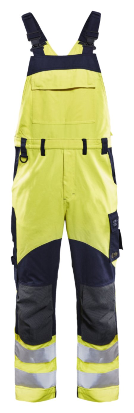 Blåkläder Multinorm bretelbroek Inherent 28891512 High-Vis Geel/Marineblauw