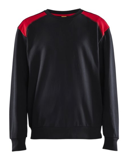 Blåkläder Sweatshirt bicolour 35801158 Zwart/Rood