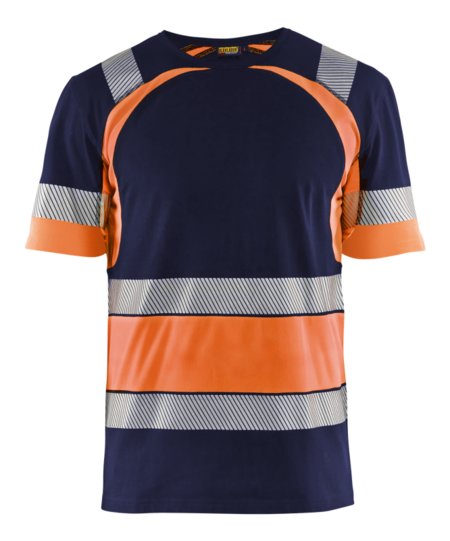 Blåkläder T-Shirt High-Vis 34211030 Marineblauw/Oranje