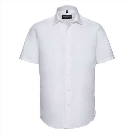 Russell Men Shortsleeve Fitted Stretch Shirt