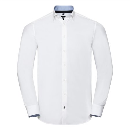 Russell - Men's Longsleeve Tailored Contrast Ultimate Stretch Shirt