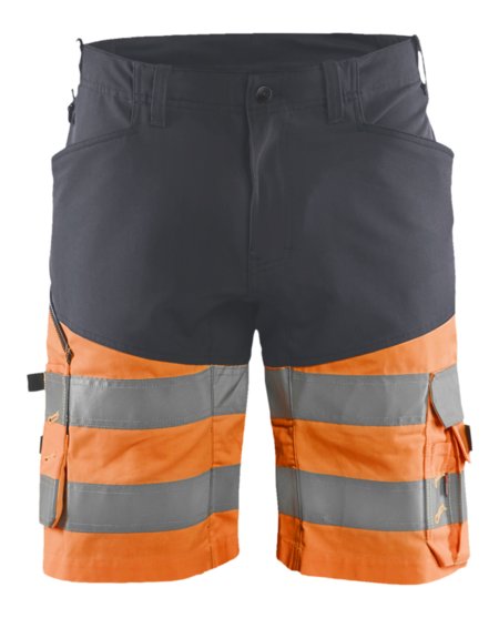 Blåkläder Short met stretch High-Vis 15411811 Medium Grijs/ High-Vis Oranje