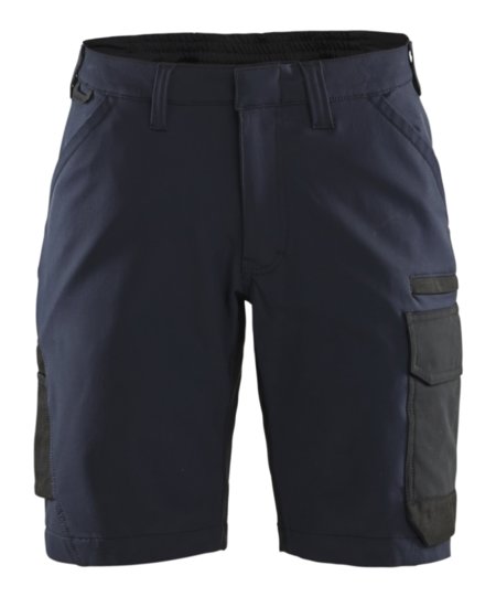 Blåkläder Dames service short 4-weg stretch 71231645 Donker marineblauw/Zwart