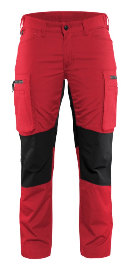 Blåkläder Dames Service werkbroek Stretch 71591845 Rood/Zwart