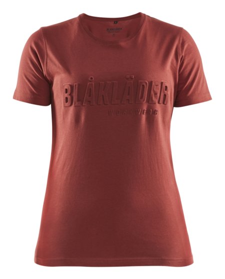 Blåkläder Dames T-Shirt 3D 34311042 Gebrand rood