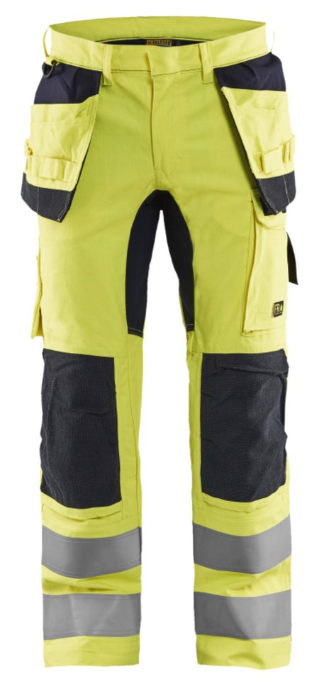 Blåkläder Multinorm werkbroek Inherent met stretch 15871512 High-Vis Geel/Marineblauw