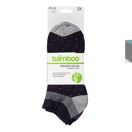 Bamboo Basic Mannen Sneakersocks 3-Pack 000121474003