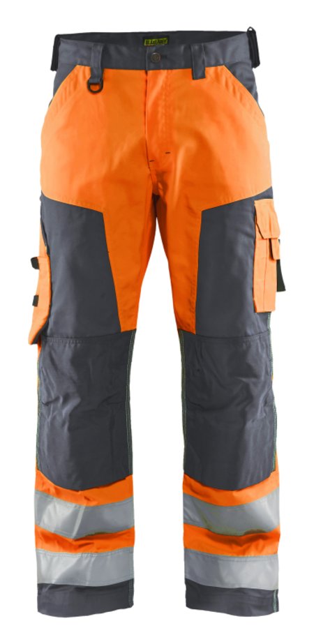 Blåkläder Werkbroek High-Vis zonder spijkerzakken 15661811 High-Vis Oranje/Medium Grijs