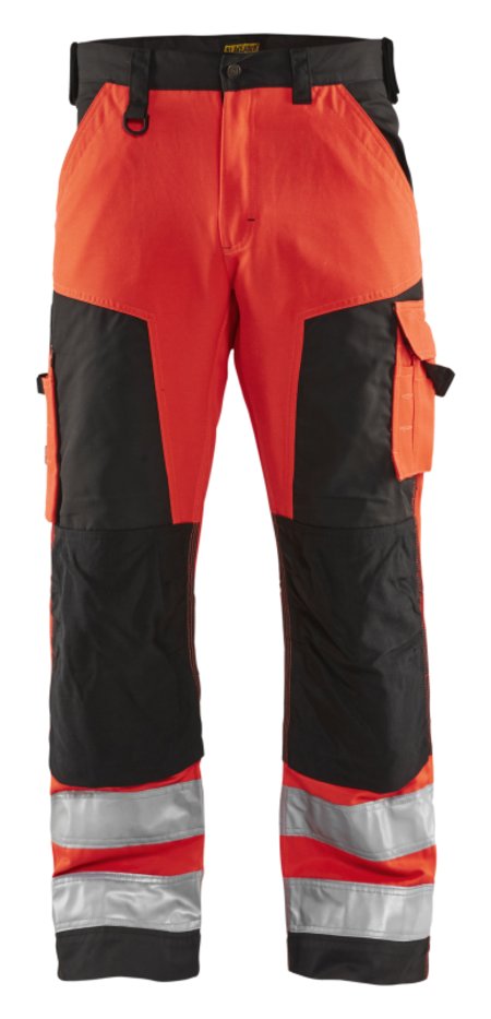 Blåkläder Werkbroek High-Vis zonder spijkerzakken 15661811 High-Vis Rood/Zwart