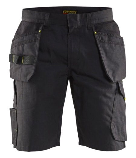 Blåkläder Service short met spijkerzakken 14941330 Zwart/High-Vis Geel