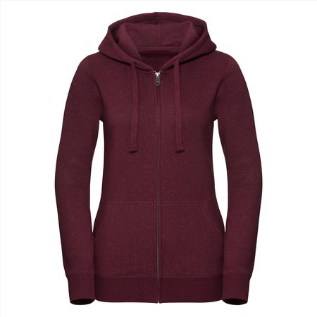 Russell Ladies Authentic Melange Zip Hood Sweat