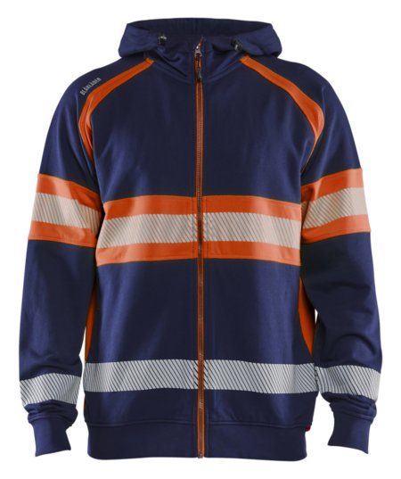 Blåkläder High-Vis Hooded Sweatshirt 35521158 Marineblauw/Oranje