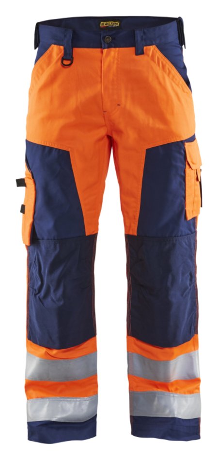 Blåkläder Werkbroek High-Vis zonder spijkerzakken 15661811 High-Vis Oranje/Marineblauw