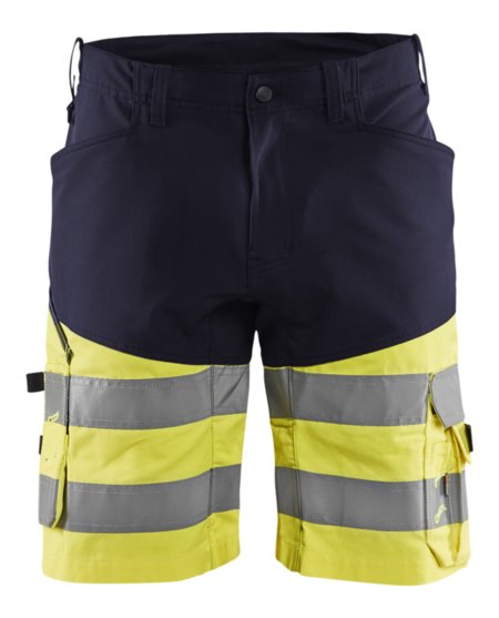 Blåkläder Short met stretch High-Vis 15411811 Marine/High-Vis Geel