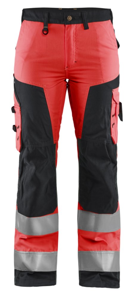 Blåkläder Dames werkbroek High-Vis zonder spijkerzakken 71551811 High-Vis Rood/Zwart