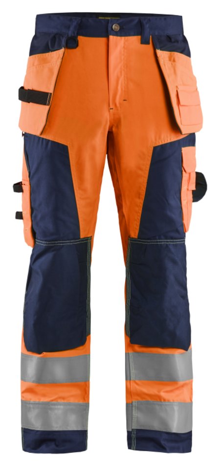 Blåkläder Werkbroek High-Vis 15681811 High-Vis Oranje/Marineblauw