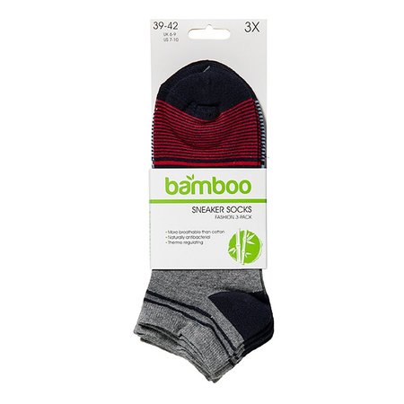 Bamboo Basic Mannen Sneakersocks 3-Pack 000121474001