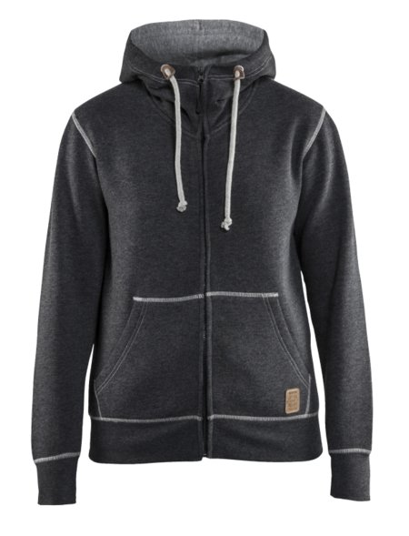 Blåkläder Dames hooded sweatvest 33731157 Zwart Mêlee