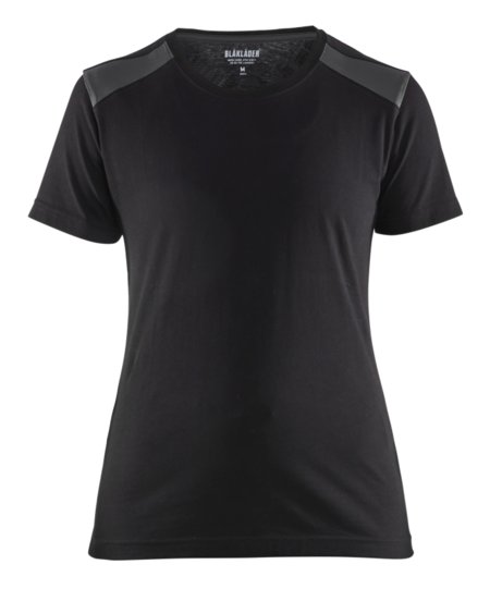 Blåkläder Dames T-Shirt 34791042 Zwart/Donkergrijs