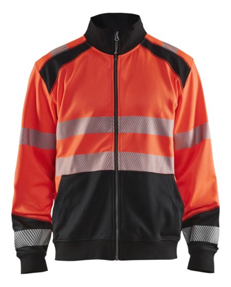 Blåkläder Sweatshirt hele rits High-Vis 35582528 High-Vis Rood/Zwart