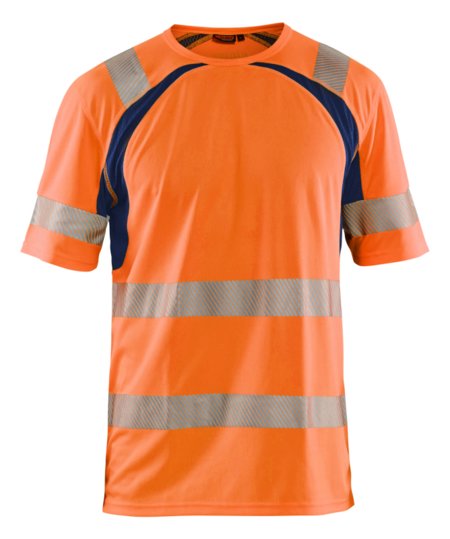 Blåkläder UV-T-Shirt High-Vis 33971013 High-Vis Oranje/Marineblauw