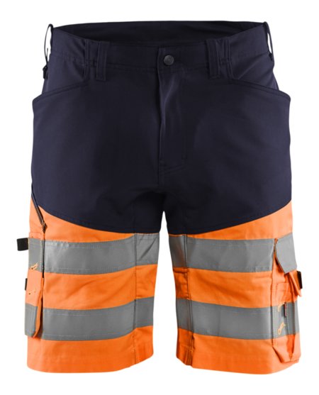 Blåkläder Short met stretch High-Vis 15411811 Marineblauw/Oranje