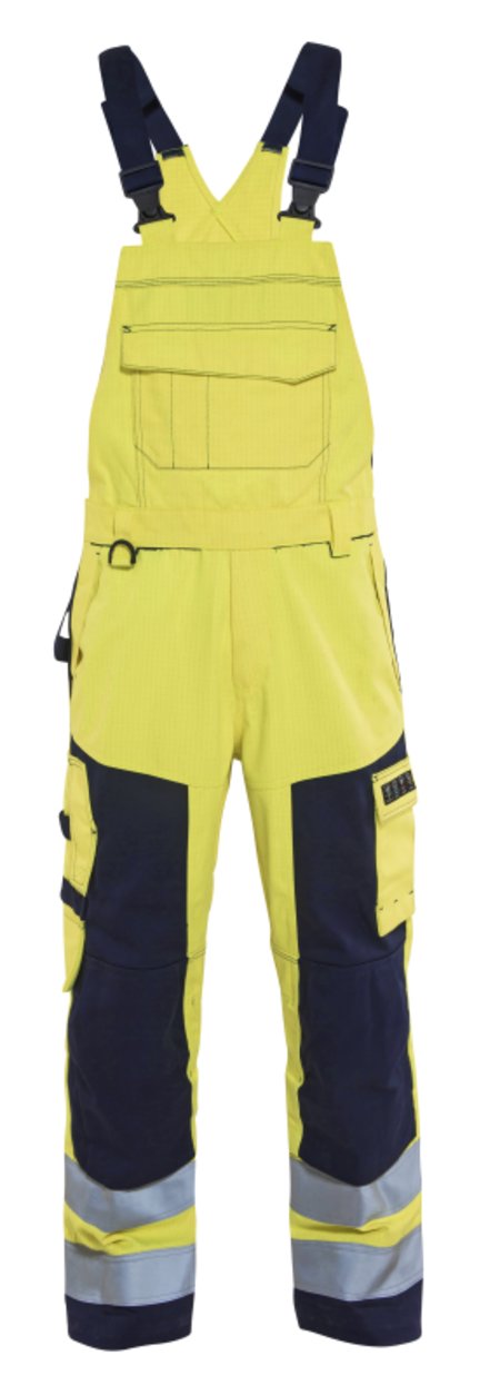 Blåkläder Multinorm bretelbroek 26081514 High-Vis Geel/Marineblauw