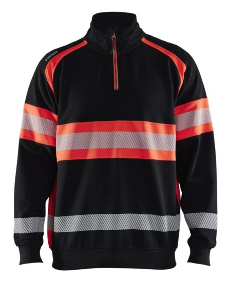 Blåkläder High-Vis Sweater 35531158 Zwart/High-Vis Rood