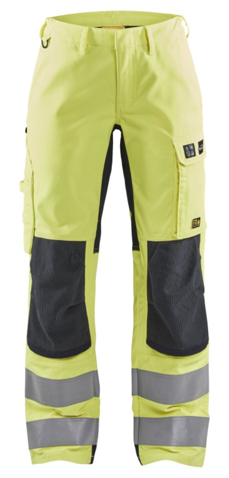 Blåkläder Multinorm dames werkbroek Inherent met stretch 71911512 High-Vis Geel/Marineblauw