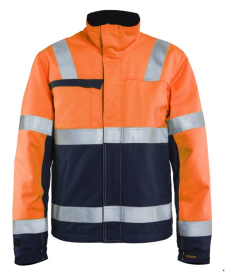 Blåkläder Multinorm winterjas 40691513 High-Vis Oranje/Marineblauw