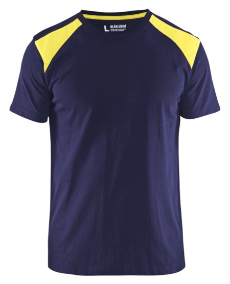 Blåkläder T-Shirt bicolour 33791042 Marine/High-Vis Geel