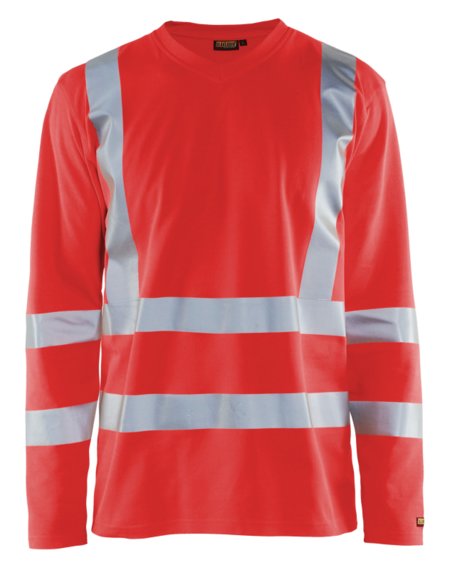 Blåkläder UV-T-Shirt High-Vis lange mouw UPF 40+ UV 33811070 High-Vis Rood