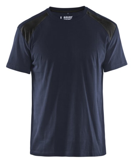 Blåkläder T-Shirt bicolour 33791042 Donker marineblauw/Zwart