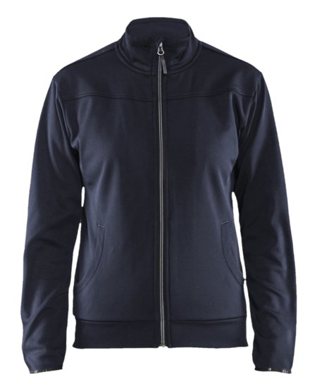 Blåkläder Dames service Sweatshirt met rits 33942526 Donker marineblauw/Zwart