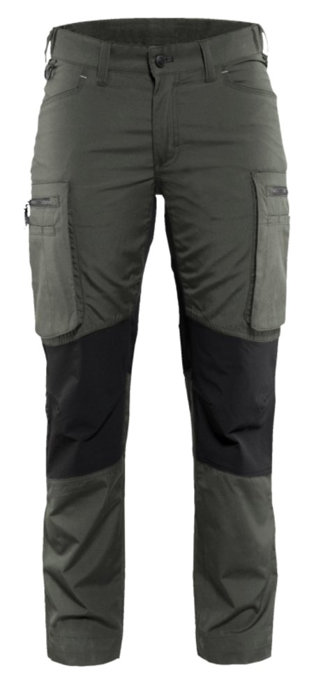 Blåkläder Dames Service werkbroek Stretch 71591845 Army Groen/Zwart