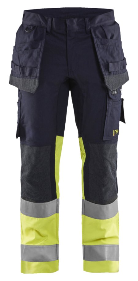 Blåkläder Multinorm werkbroek Inherent met stretch 14871512 Marine/High-Vis Geel