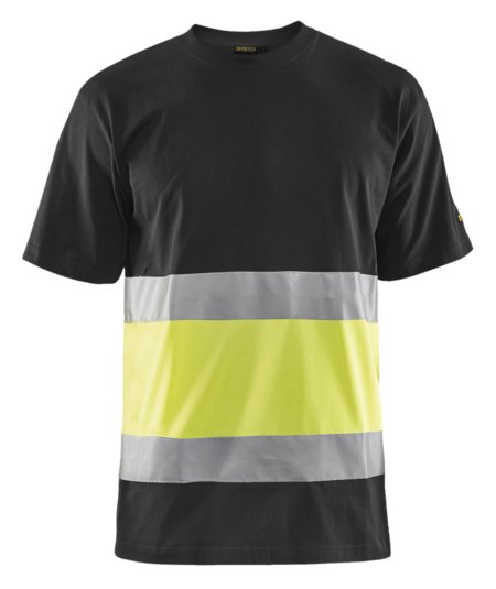 Blåkläder T-Shirt High-Vis 33871030 Zwart/High-Vis Geel