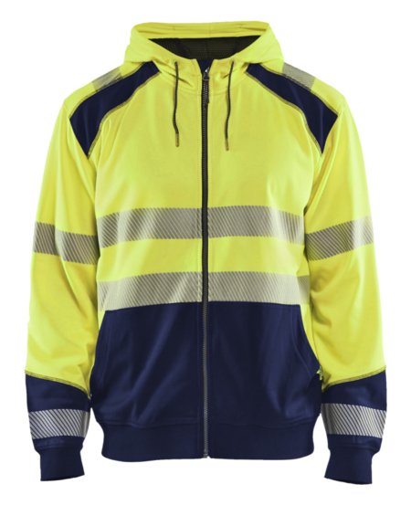 Blåkläder Hooded Sweatshirt High-Vis 35462528 High-Vis Geel/Marineblauw