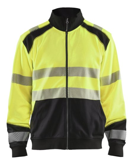 Blåkläder Sweatshirt hele rits High-Vis 35582528 High-Vis Geel/Zwart