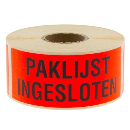 Etiketten Pakbon Ingesloten 549640