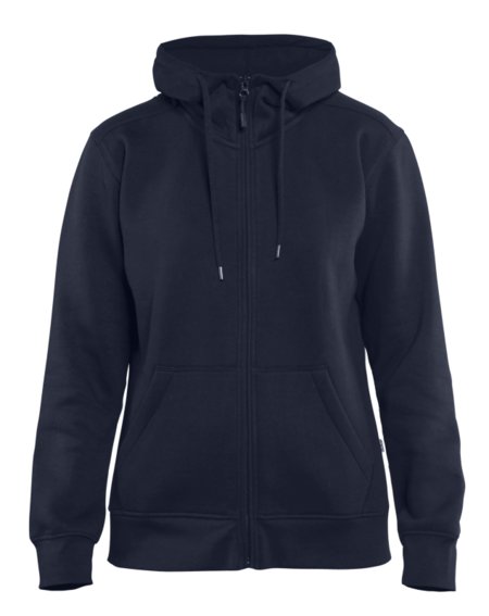 Blåkläder Dames hoodie met rits 33951048 Marineblauw