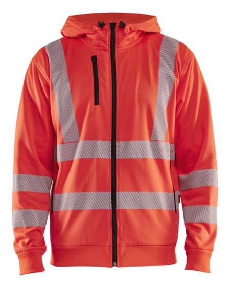 Blåkläder High-Vis Hoodie met rits 35652538 High-Vis Rood