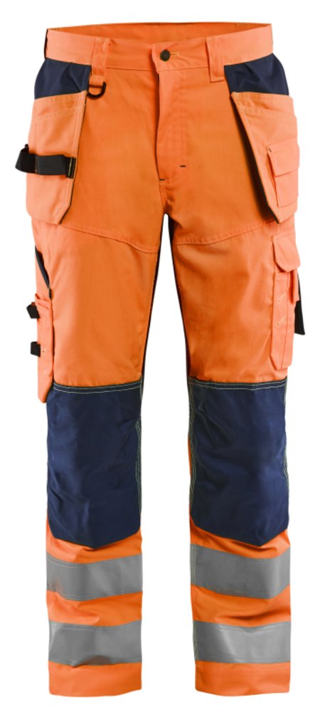 Blåkläder Werkbroek High-Vis met ventilatie 15651811 High-Vis Oranje/Marineblauw